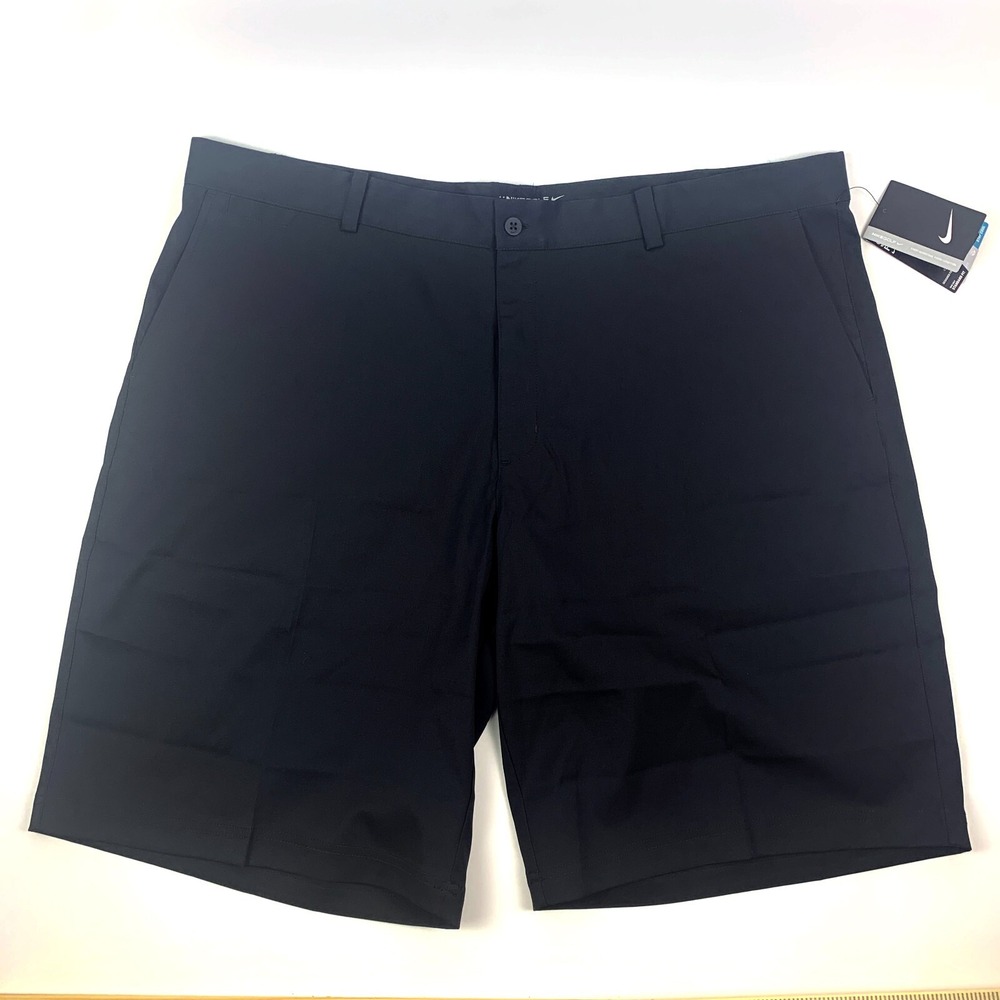 Nike Golf Mens Sz 42 Black Standard Dri Fit Flat Front Sports Outdoors Casual +
